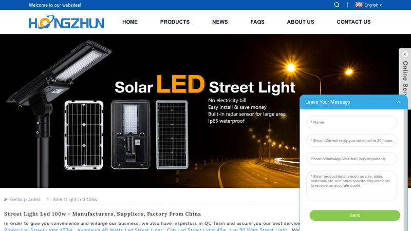 China Street Light Led 100w Manufacturers and Factory, Suppliers