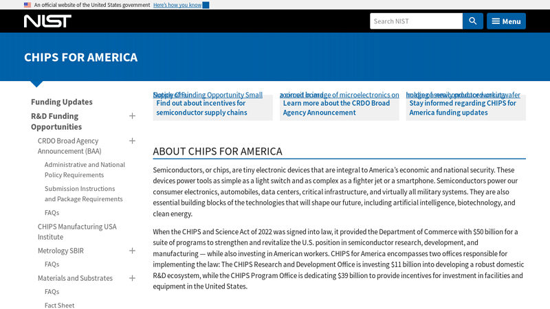 CHIPS FOR AMERICA