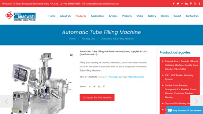 Tube Filling Machine in USA