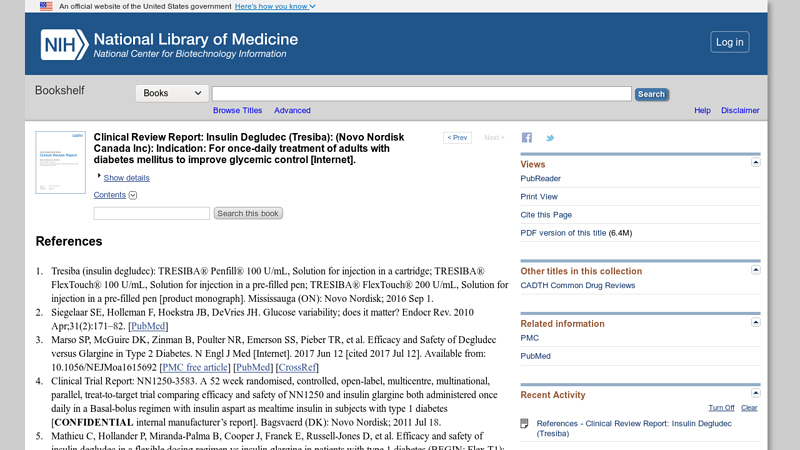 Clinical Review Report: Insulin Degludec (Tresiba)