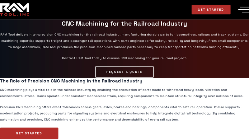 CNC Machining for the Railroad Industry