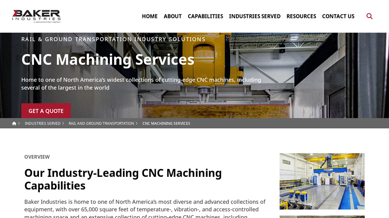 CNC Machining Services for Rail & Transportation