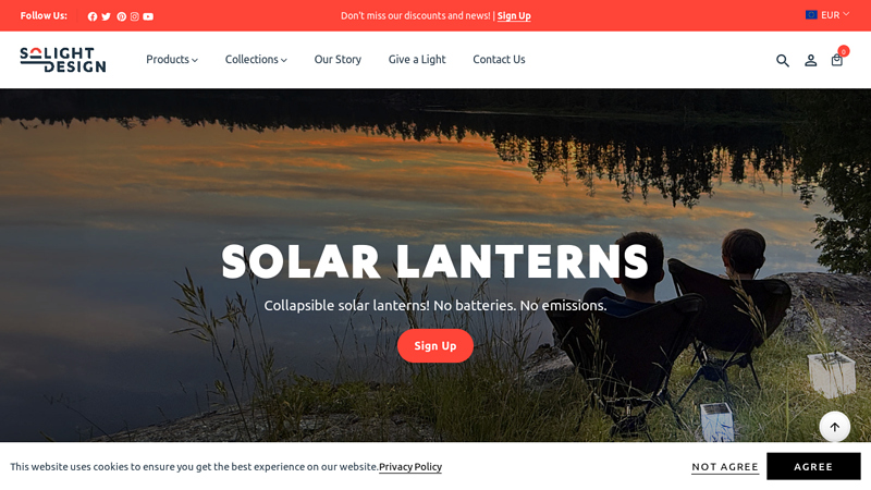 Collapsible Solar-Powered Lantern