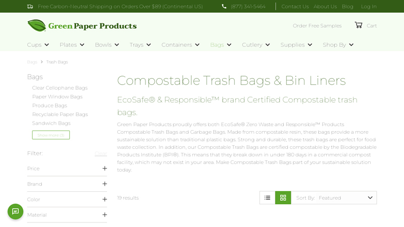 Compostable Trash Bags & Bin Liners