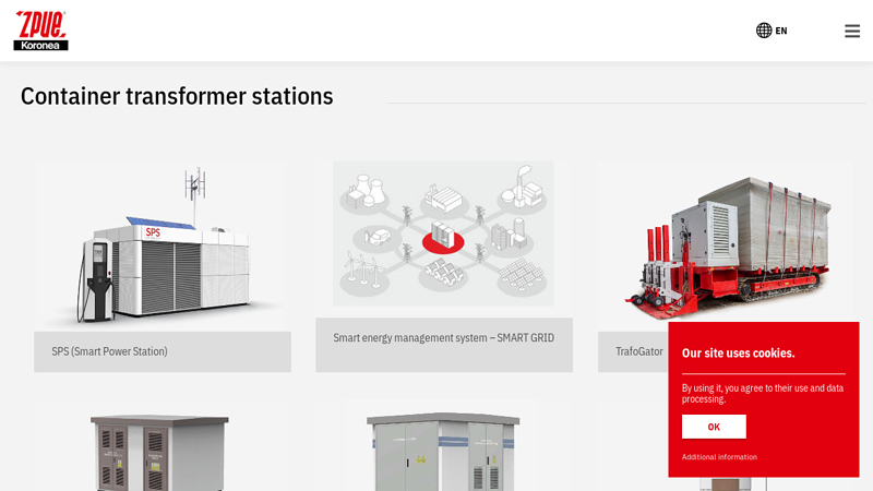 Container transformer stations