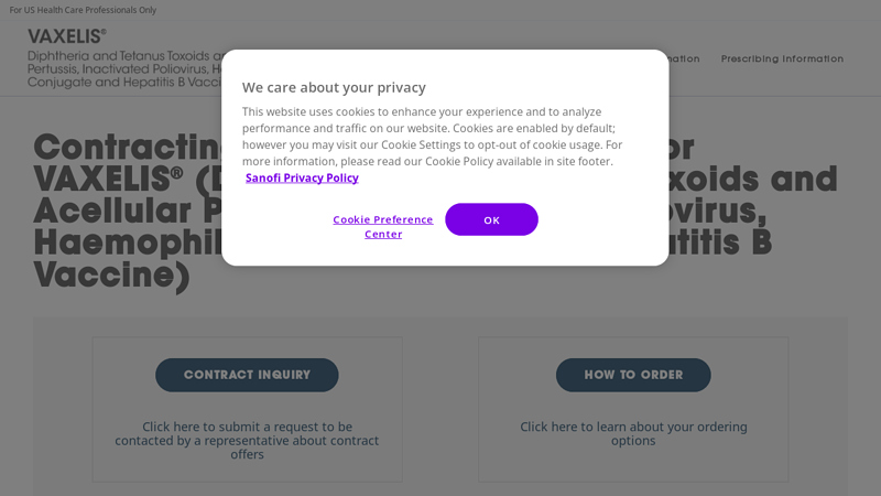Contracting and Ordering Support for VAXELIS