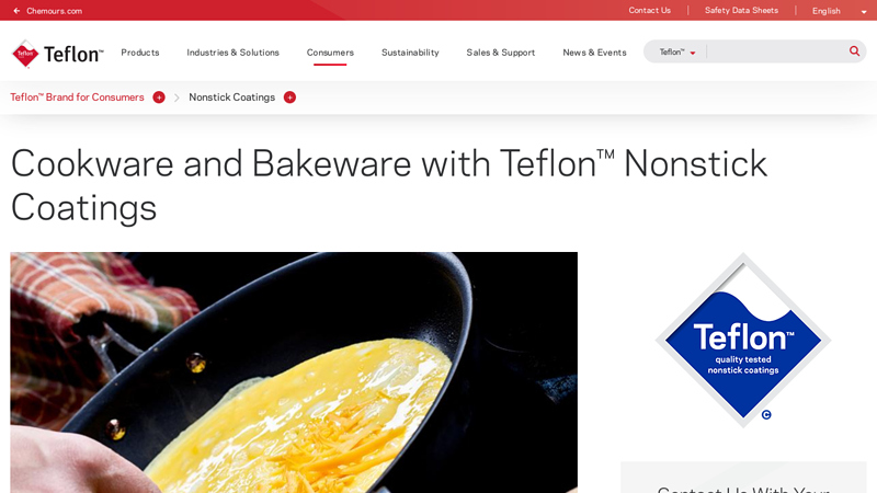 Cookware and Bakeware with Teflon™ Nonstick Coatings