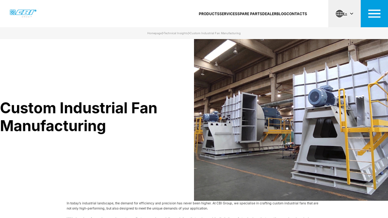Custom Industrial Fan Manufacturing