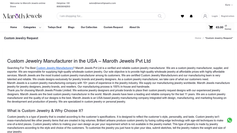 custom jewelry manufacturers, supplier, wholesaler