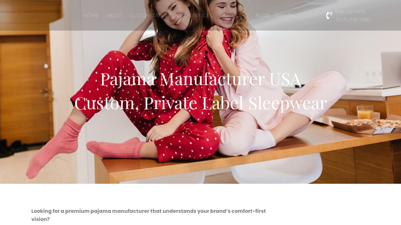 Custom Pajama Manufacturer USA