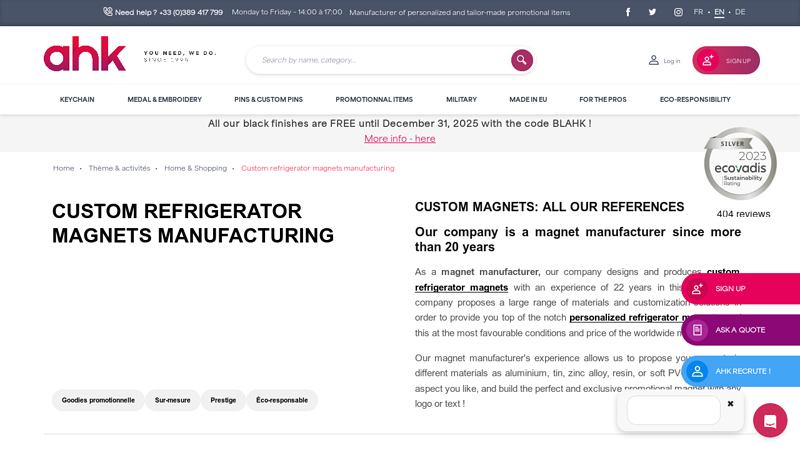 Custom refrigerator magnets manufacturing