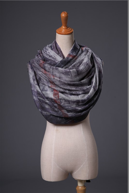 Custom Screen Print Wool Cashmere Scarf Factory Direct China