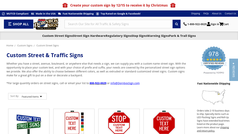 Custom Street & Traffic Signs