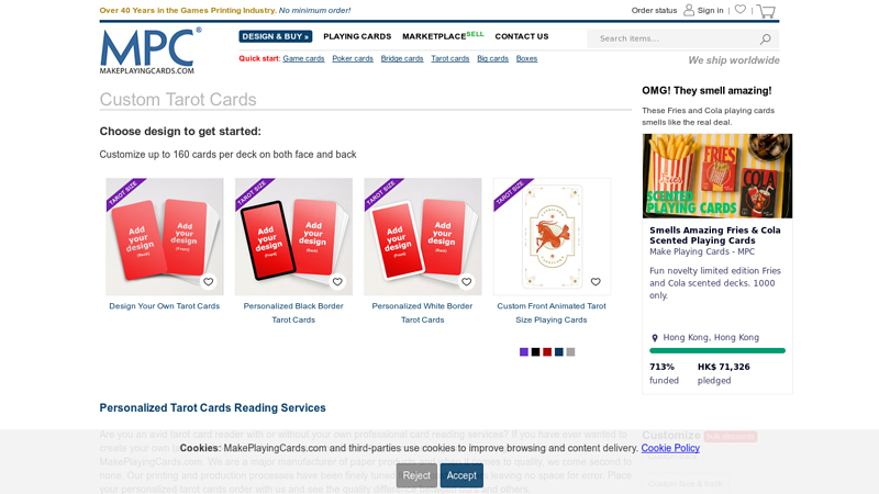 Custom Tarot Cards Printing