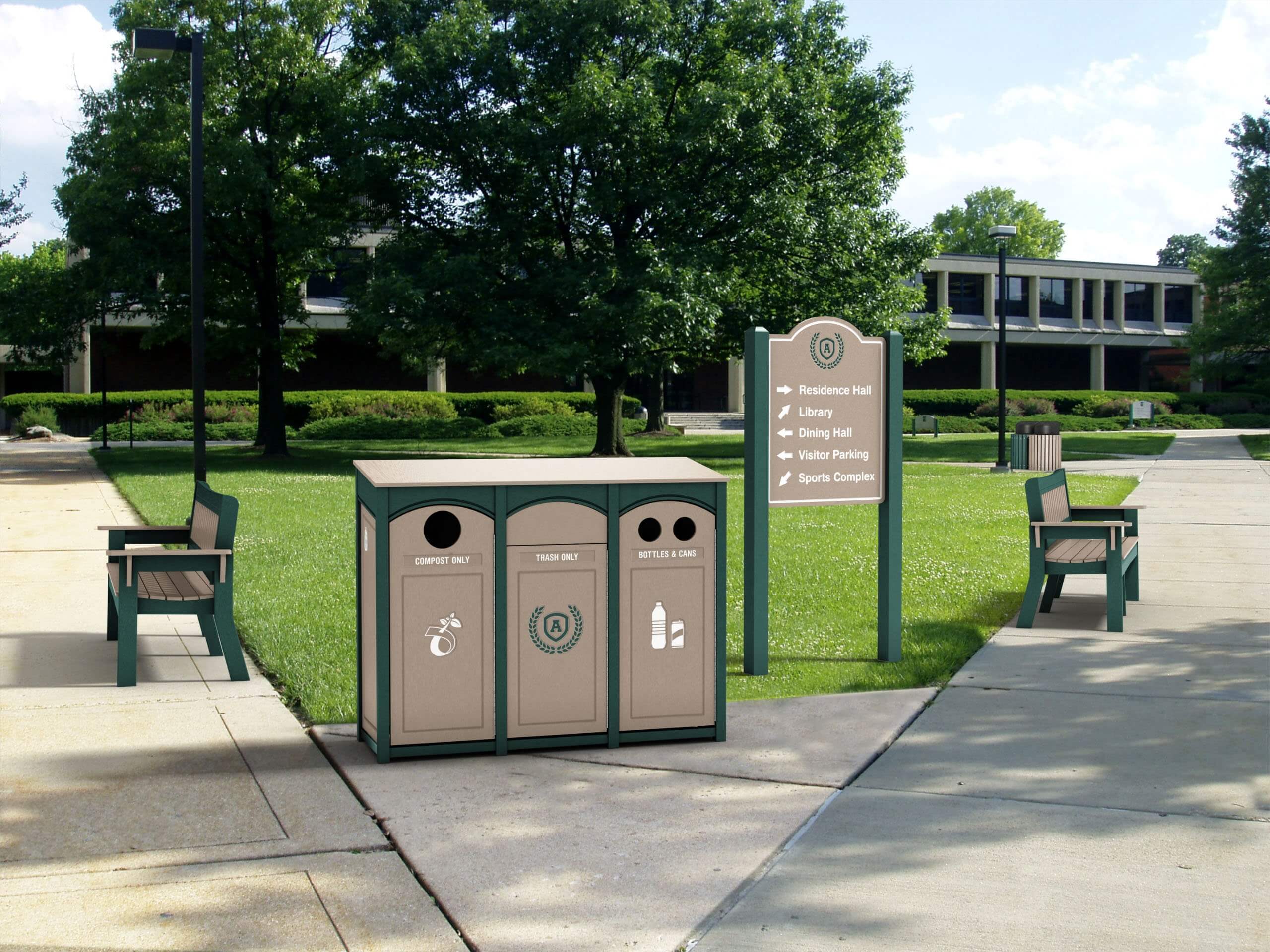 Custom Waste & Recycling Bins and HDPE Trash Cans