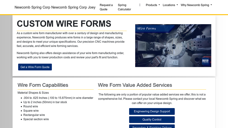 Custom Wire Forms
