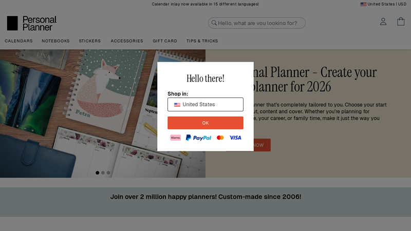 Customize a Personal Planner for 2026