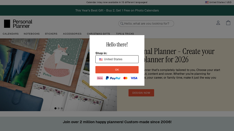 Customize a Personal Planner for 2026