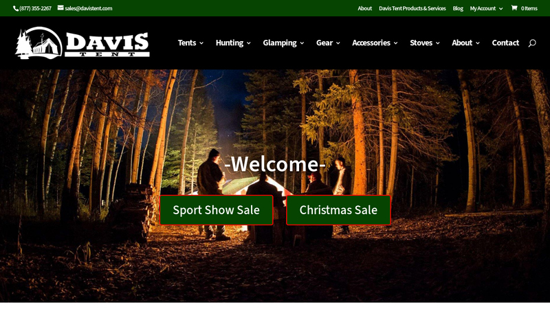 Davis Tent: Canvas Wall Tents