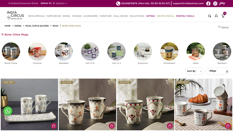 Designer Bone China Cups