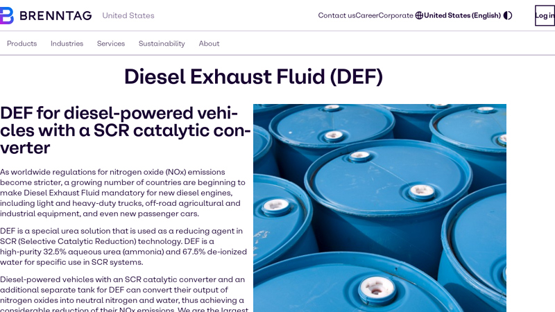 Diesel Exhaust Fluid (DEF) distributor