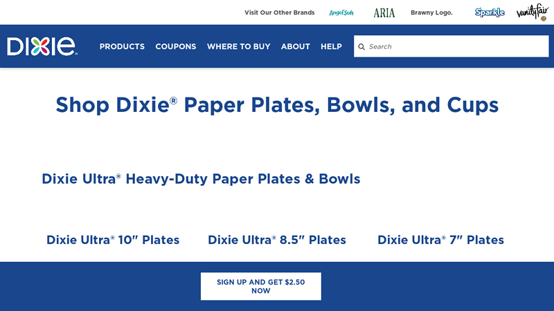 Dixie Paper Plates, Cups, and Disposable Tableware Products