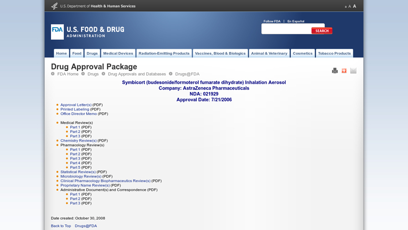 Drug Approval Package