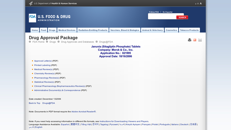 Drug Approval Package