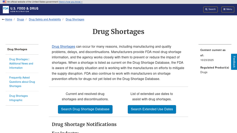 Drug Shortages