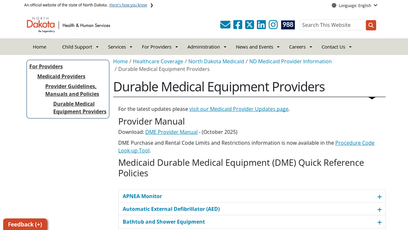 Durable Medical Equipment Providers