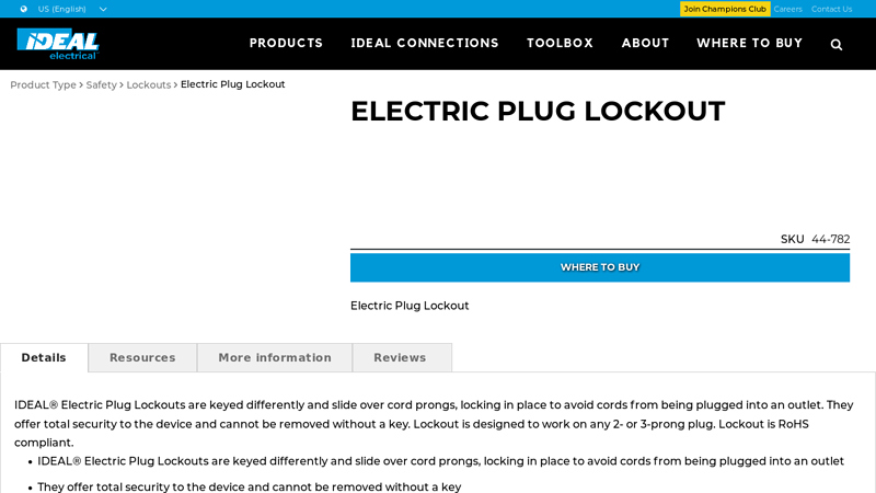 Electric Plug Lockout