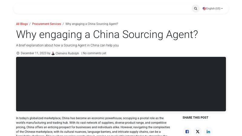 Engage a China Sourcing Agent for simple and fast results