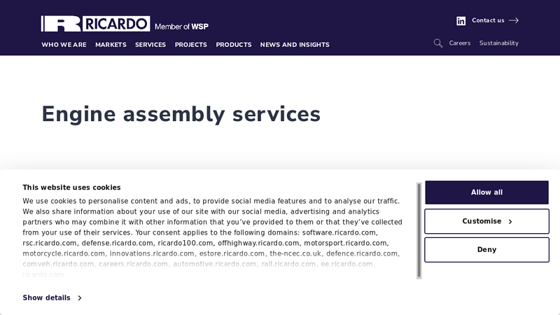 Engine assembly services