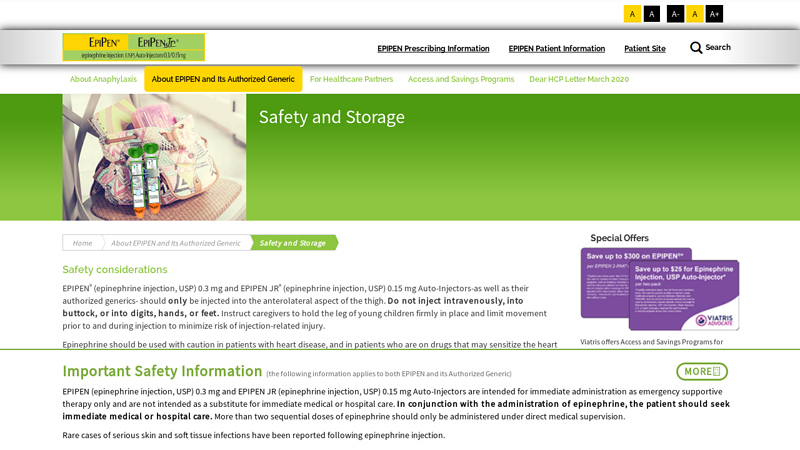 EPIPEN® (epinephrine injection, USP) Auto-Injectors