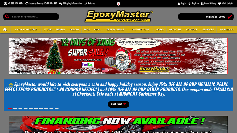 EpoxyMaster Epoxy Floor Paint Kits For Garages, Basements ...