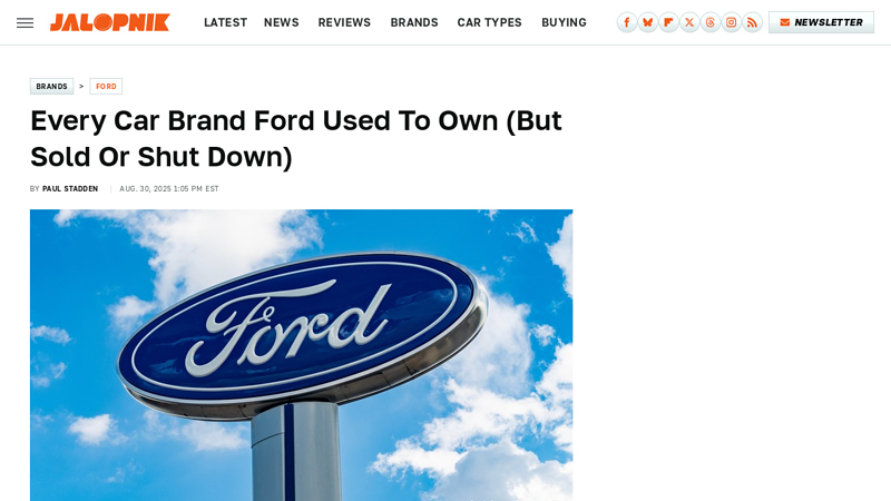 Every Car Brand Ford Used To Own (But Sold Or Shut Down)