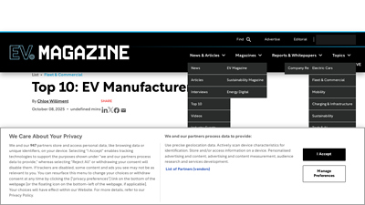 Top 10: EV Manufacturers | EV Magazine