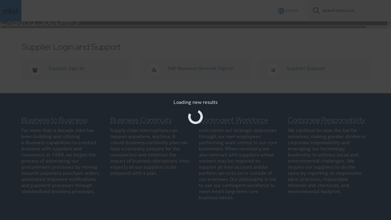 Existing Intel Supplier