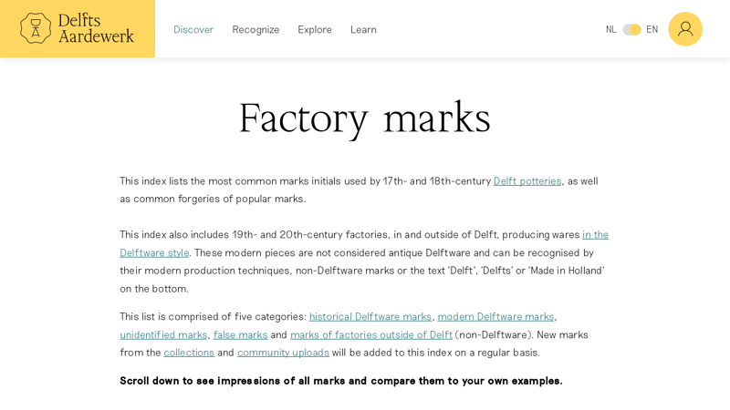 Factory marks