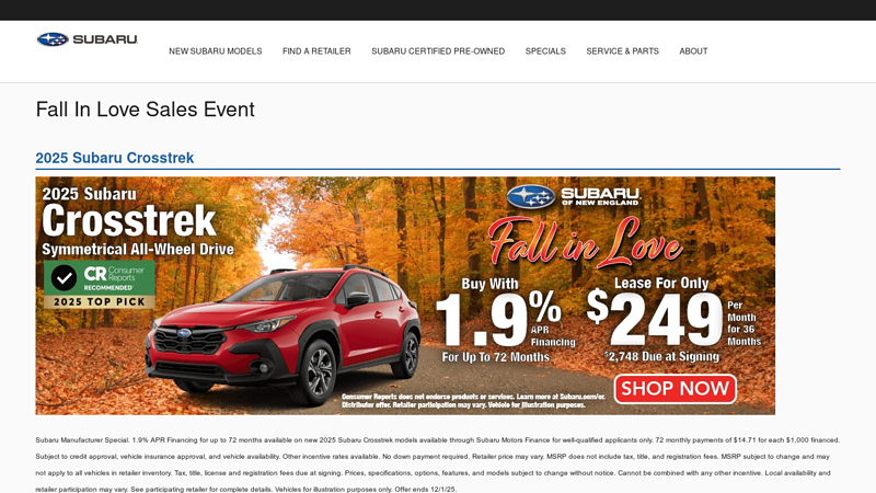 Fall In Love Sales Event