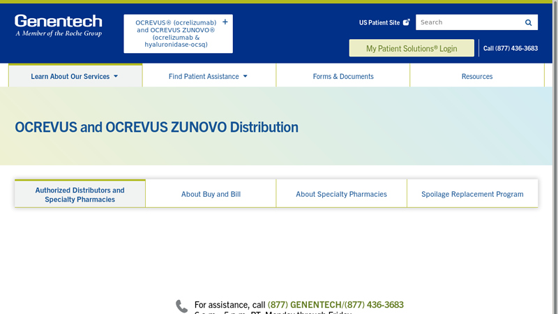 Find OCREVUS Specialty Pharmacies & Distributors