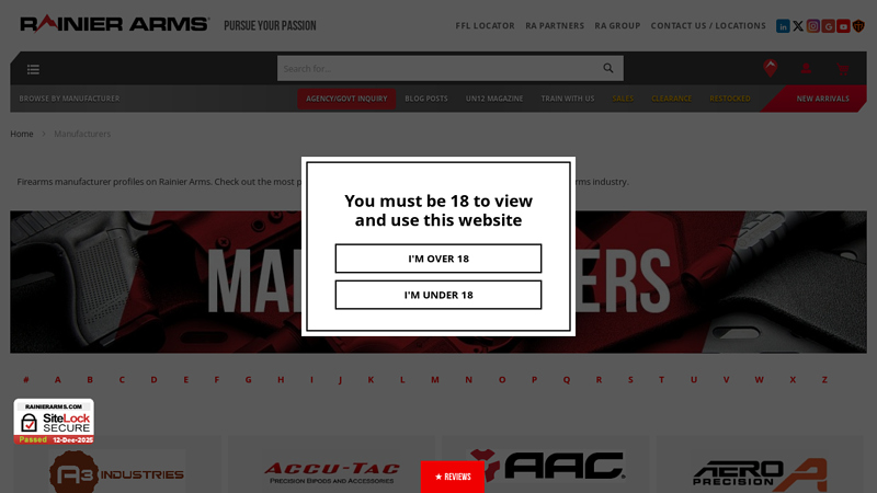 Firearms Manufacturers on Rainier Arms