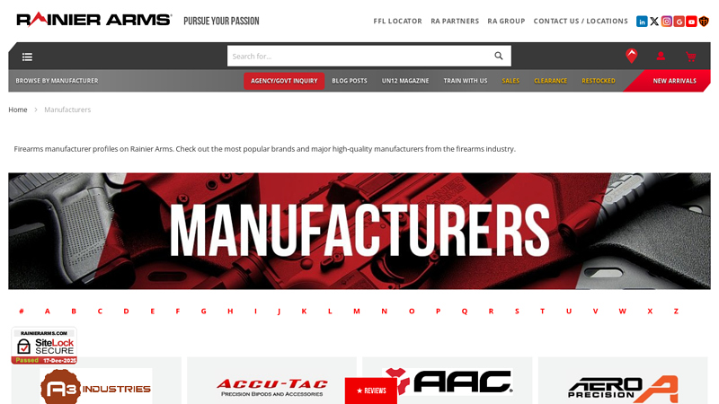 Firearms Manufacturers on Rainier Arms