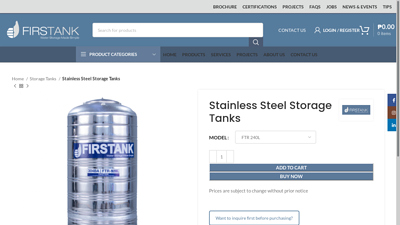 Stainless Steel Storage Tanks - Firstank