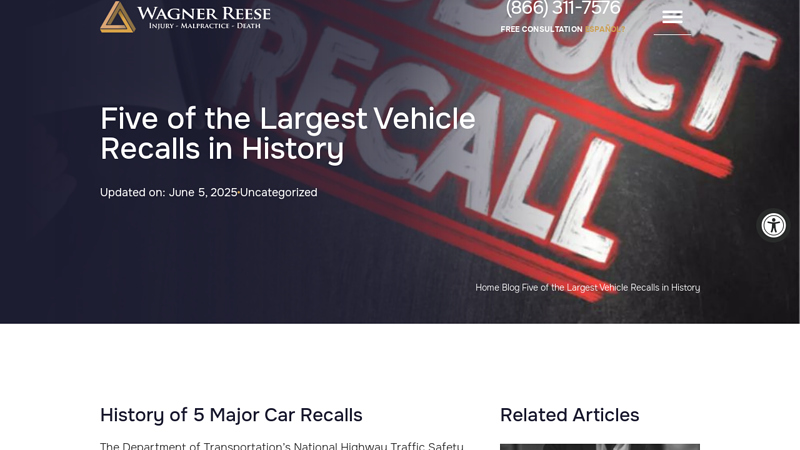 Five of the Largest Vehicle Recalls in History