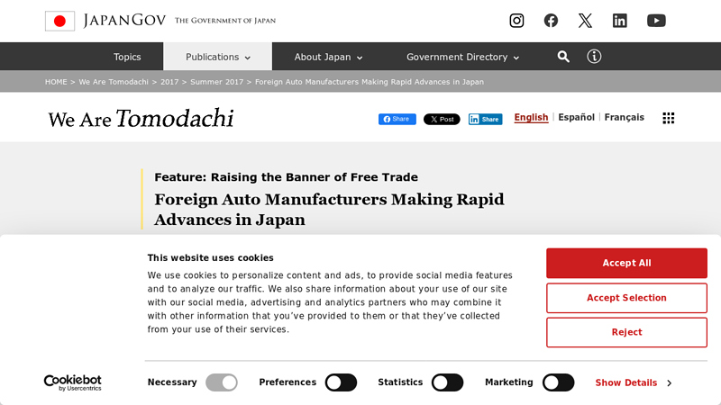 Foreign Auto Manufacturers Making Rapid Advances in Japan