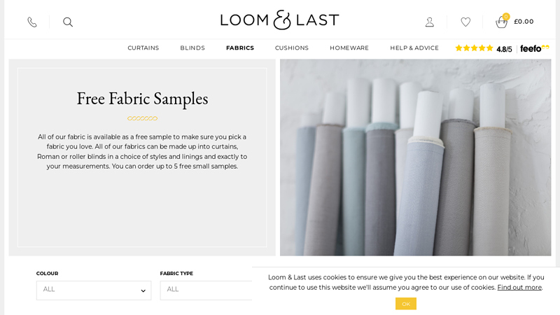 Free Curtain & Blind Fabric Samples