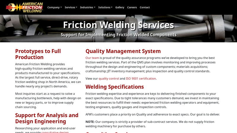 Friction Welding Services