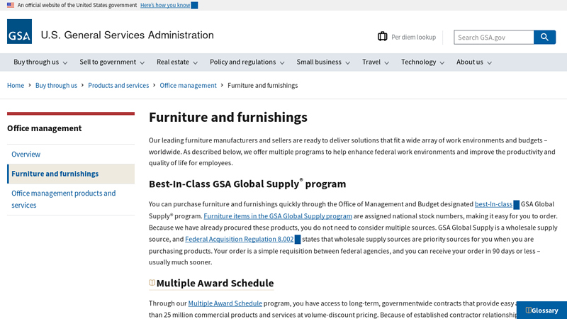 Furniture and furnishings