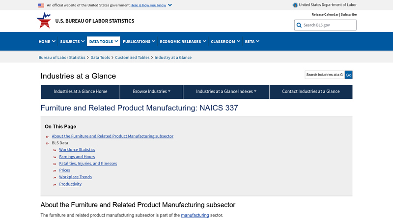 Furniture and Related Product Manufacturing